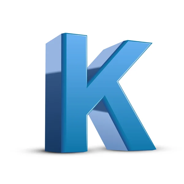 3D μπλε γράμμα K — Διανυσματικό Αρχείο