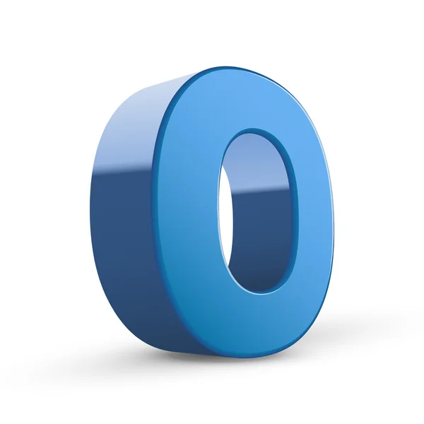 3d blue letter O — Stock Vector