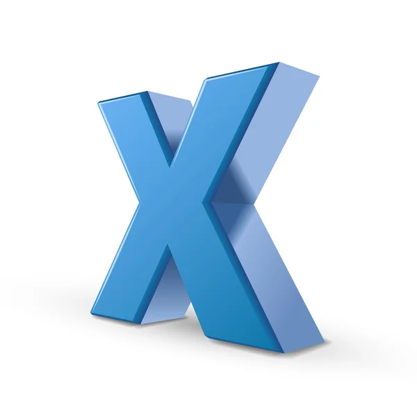 3d lettre bleue X — Image vectorielle