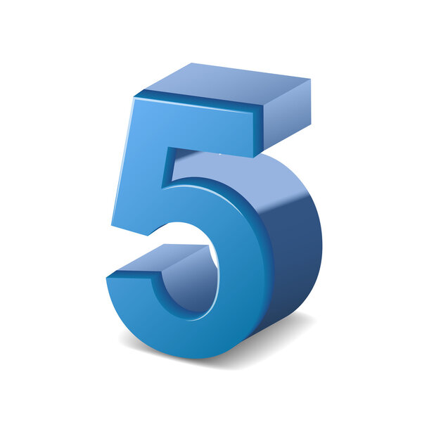3d блестящий синий номер 5
