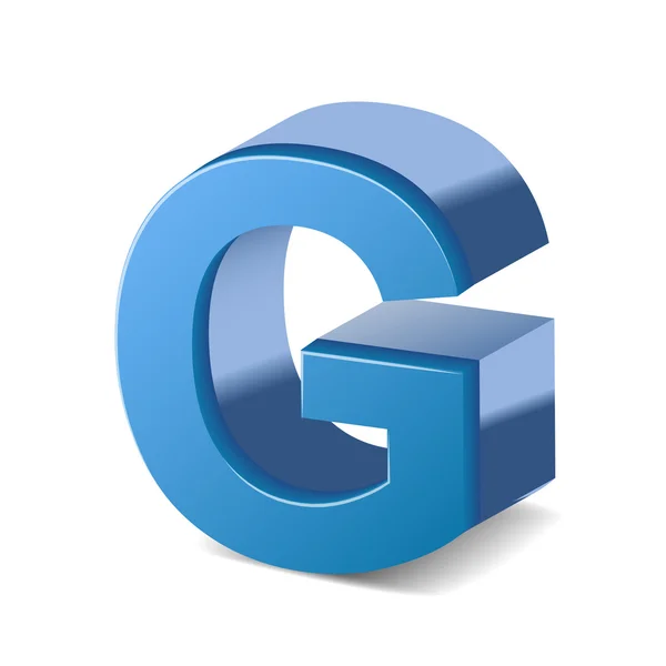 3d blue letter G — Wektor stockowy