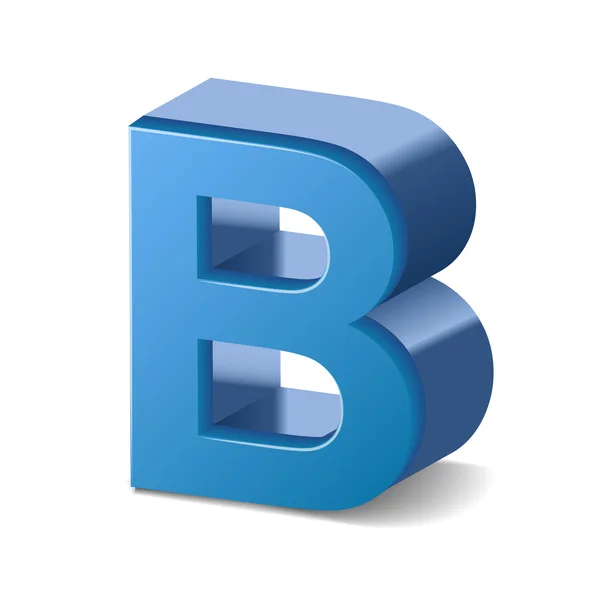 3d lettre bleue B — Image vectorielle