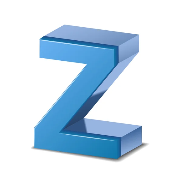 3D-blauwe letter Z — Stockvector