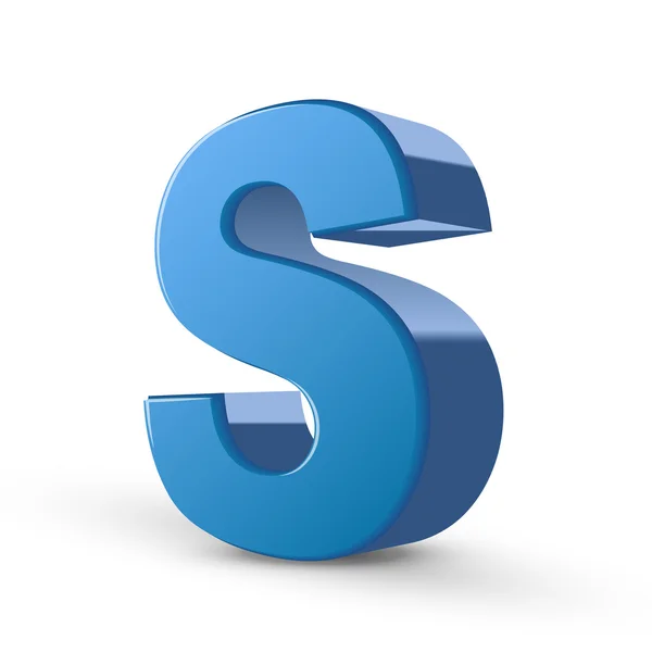 3D-blauwe letter S — Stockvector