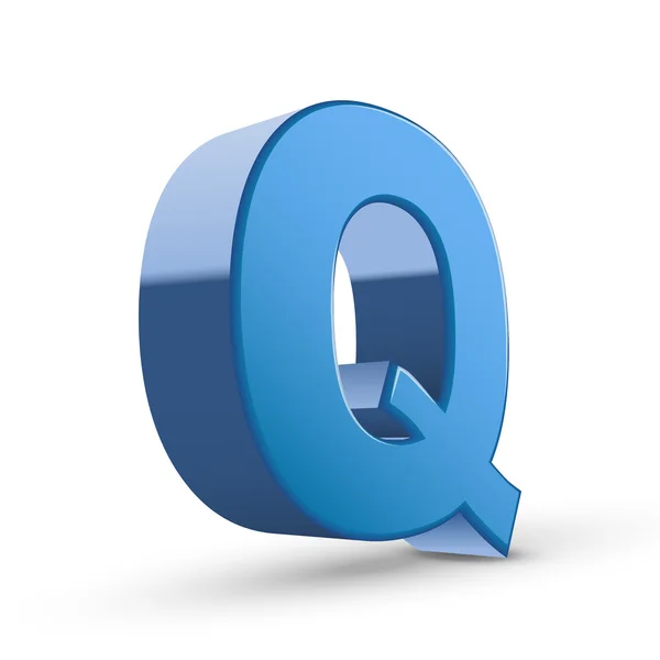 3D-blauwe letter Q — Stockvector