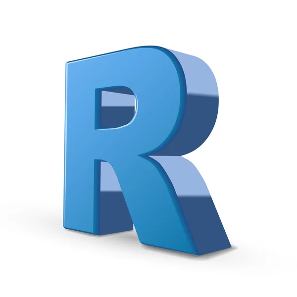 3d azul letra R — Vector de stock