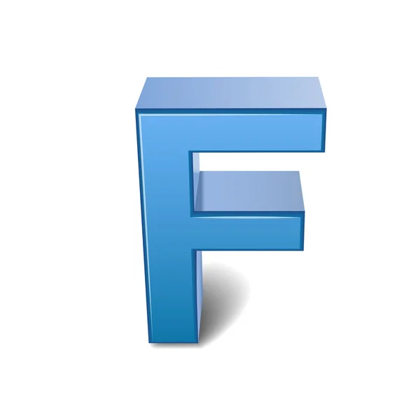 3D μπλε γράμμα F — Διανυσματικό Αρχείο