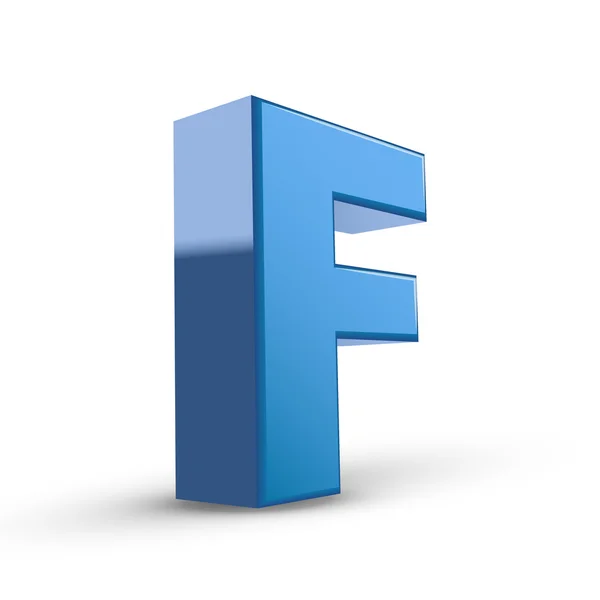 3D-blauwe letter F — Stockvector