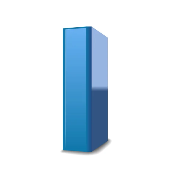 3d azul letra I — Vector de stock