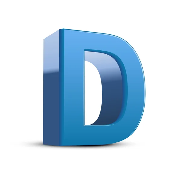 3d bleu lettre D — Image vectorielle