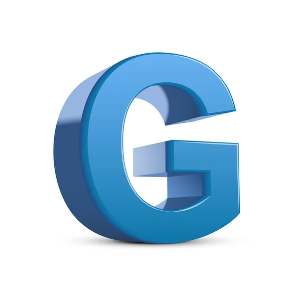 3D μπλε γράμμα G — Διανυσματικό Αρχείο