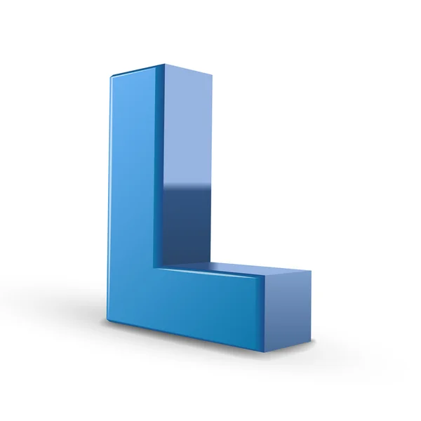 3d lettera blu L — Vettoriale Stock