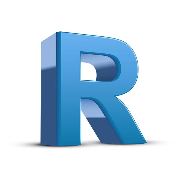 3d blue letter R — Stock Vector