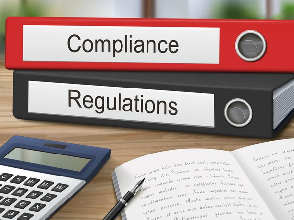 Compliance and regulations binders — Stock Vector