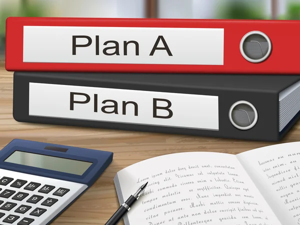 Plan A en B bindmiddelen van plan — Stockvector