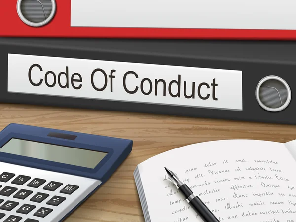 Code of conduct binders — Stock Vector
