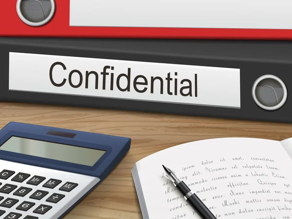 Confidential on binders — Stock Vector