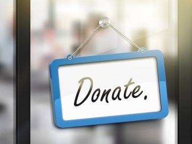 donate hanging sign clipart