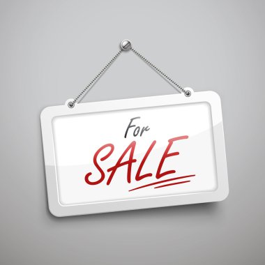 Satılık işareti asılı 
