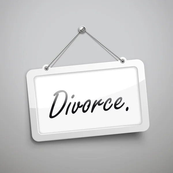 Divorcio colgando signo — Archivo Imágenes Vectoriales