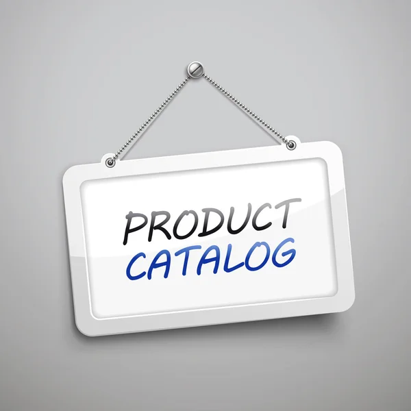 Katalog produktů visí znamení — Stockový vektor