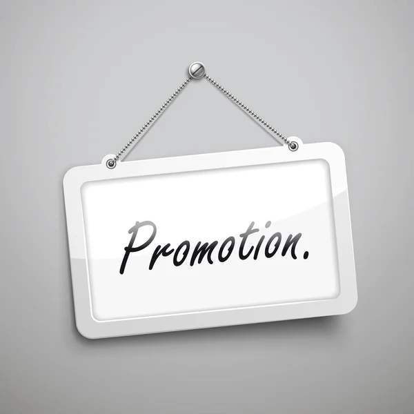 Promoción colgando signo — Vector de stock