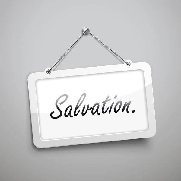 Salvation hanging sign — Stock Vector