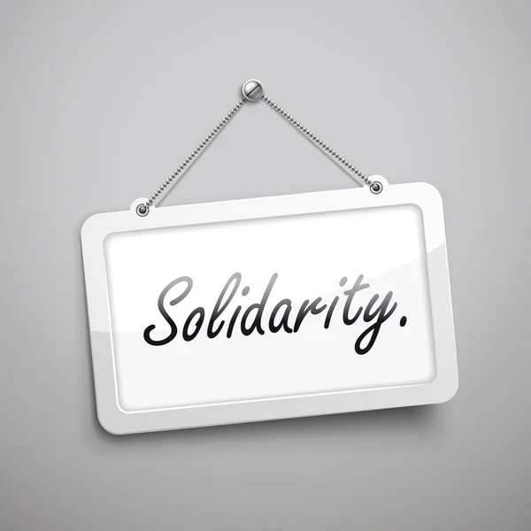 Solidarity hanging sign — Stock Vector