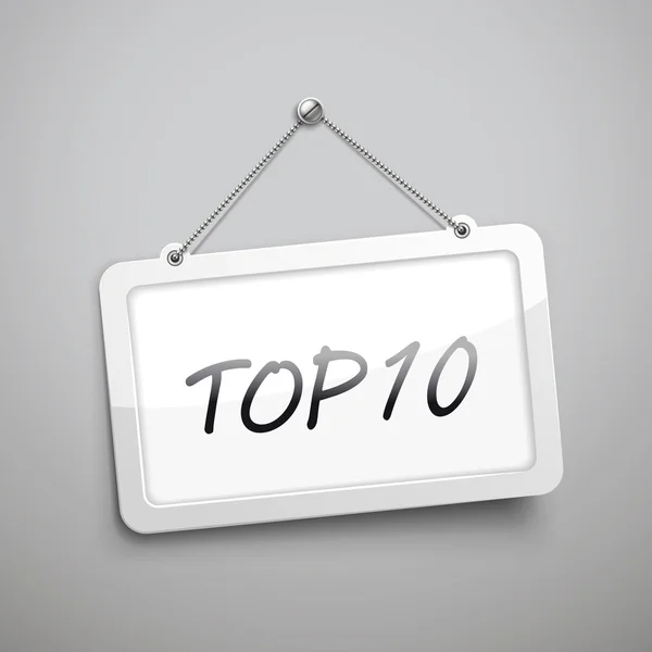 Top 10 sinal de suspensão — Vetor de Stock