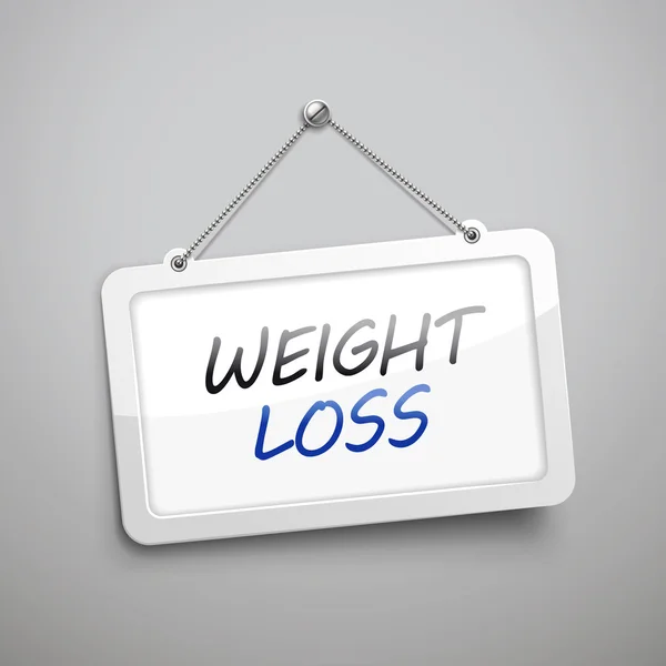 Pierdere în greutate agățat semn — Vector de stoc