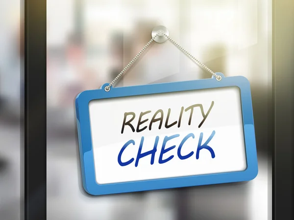 Reality-Check-Schild — Stockvektor