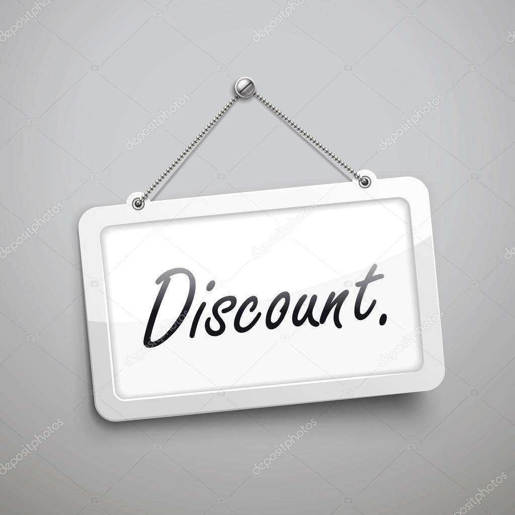 discount hanging sign
