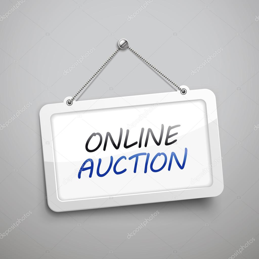 online auction hanging sign