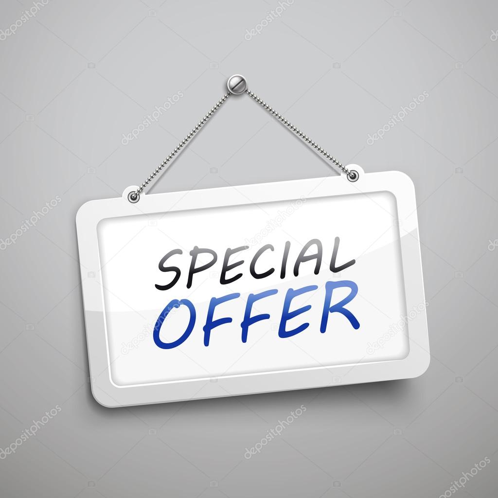special offer hanging sign