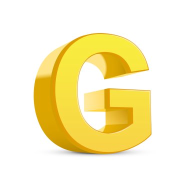 3D sarı harf G