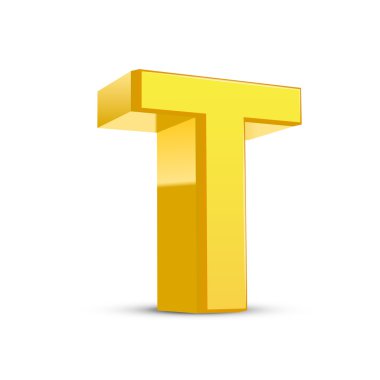 3D sarı mektup T