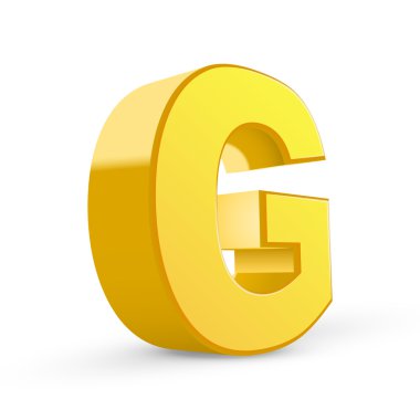 3D sarı harf G