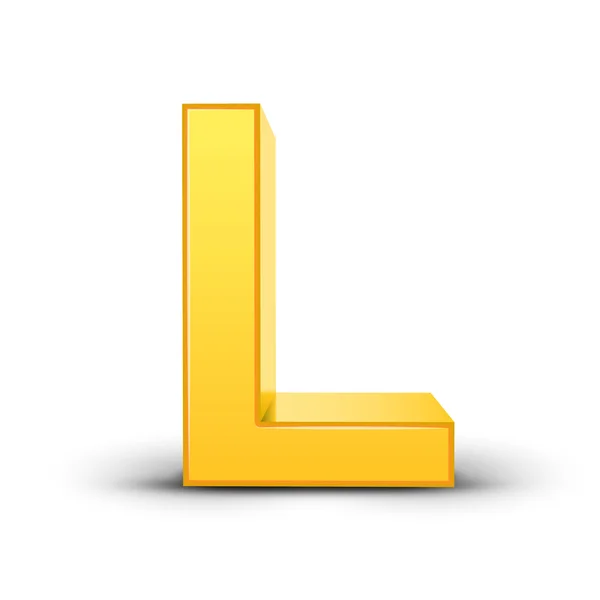 3D-gele letter L — Stockvector