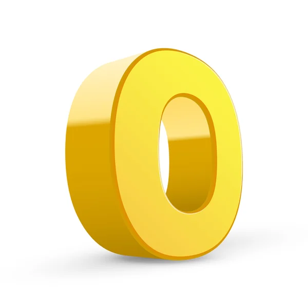 3D-gele letter O — Stockvector