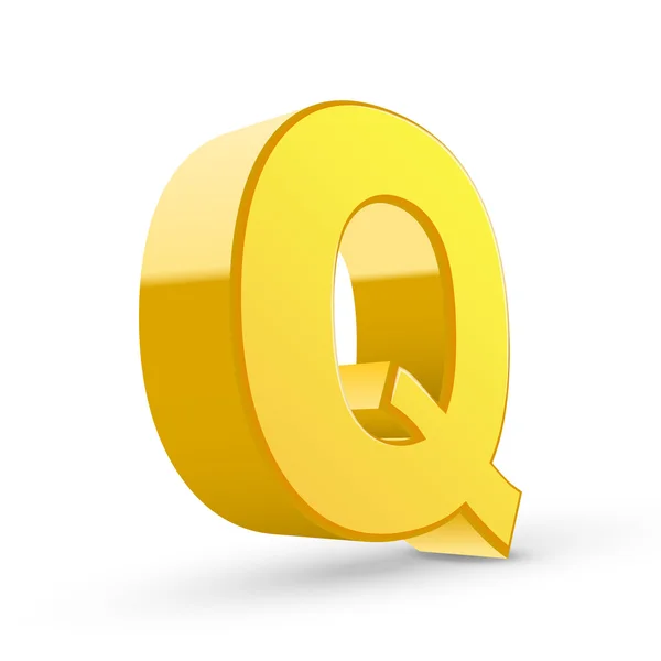 3d yellow letter Q — Stock Vector