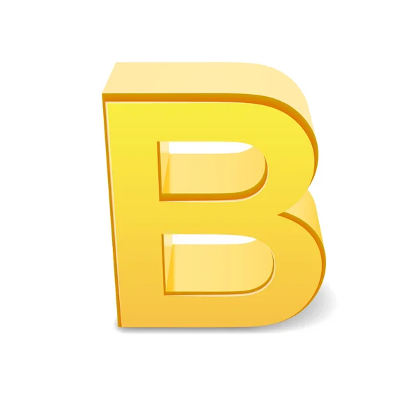 3 d の黄色の文字 B — ストックベクタ