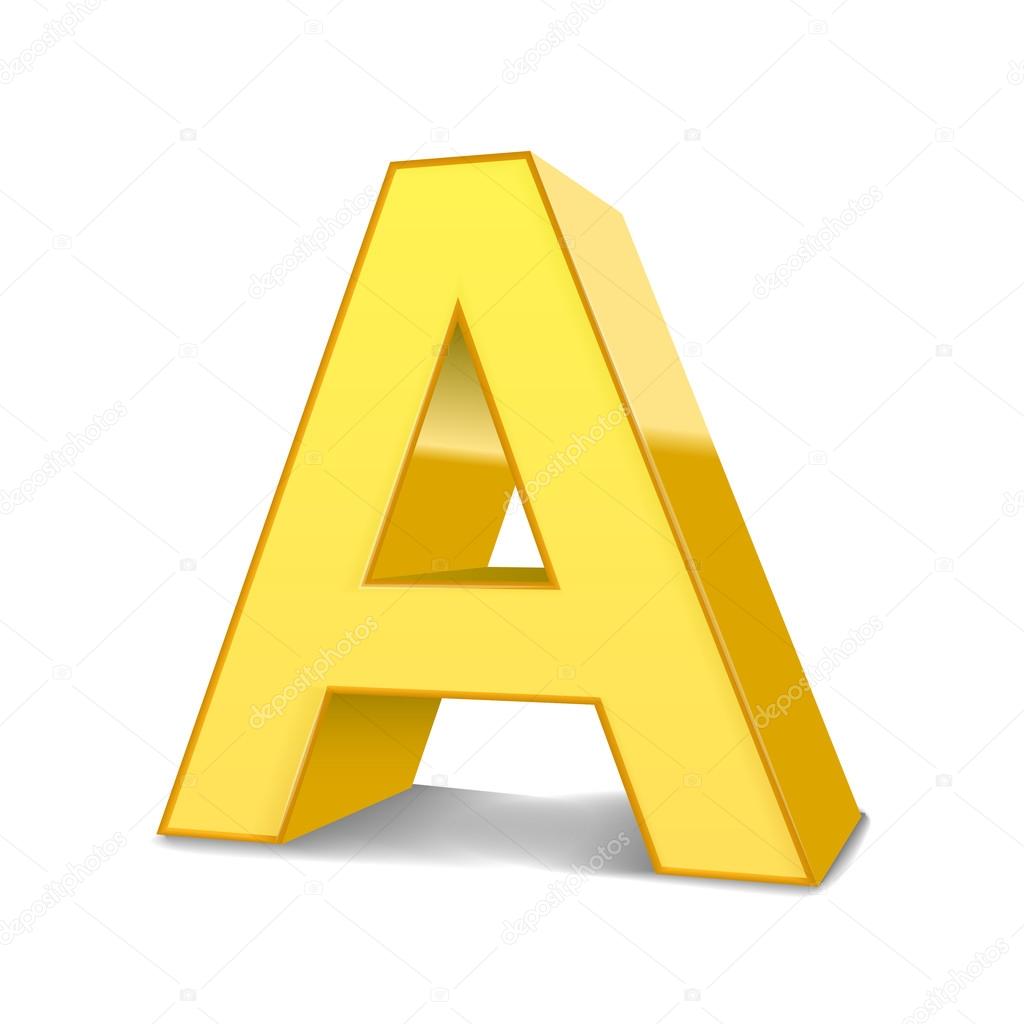 3d yellow letter A Stock Vector by ©kchungtw 123175318