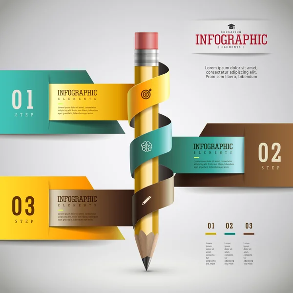 Educação design infográfico —  Vetores de Stock