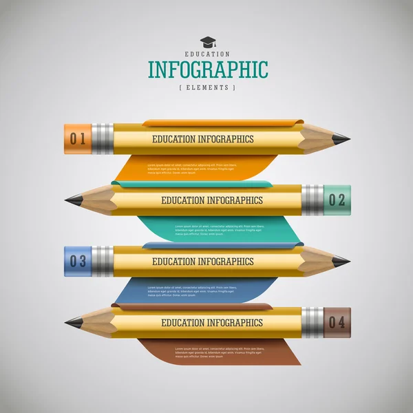 Éducation infographie design — Image vectorielle