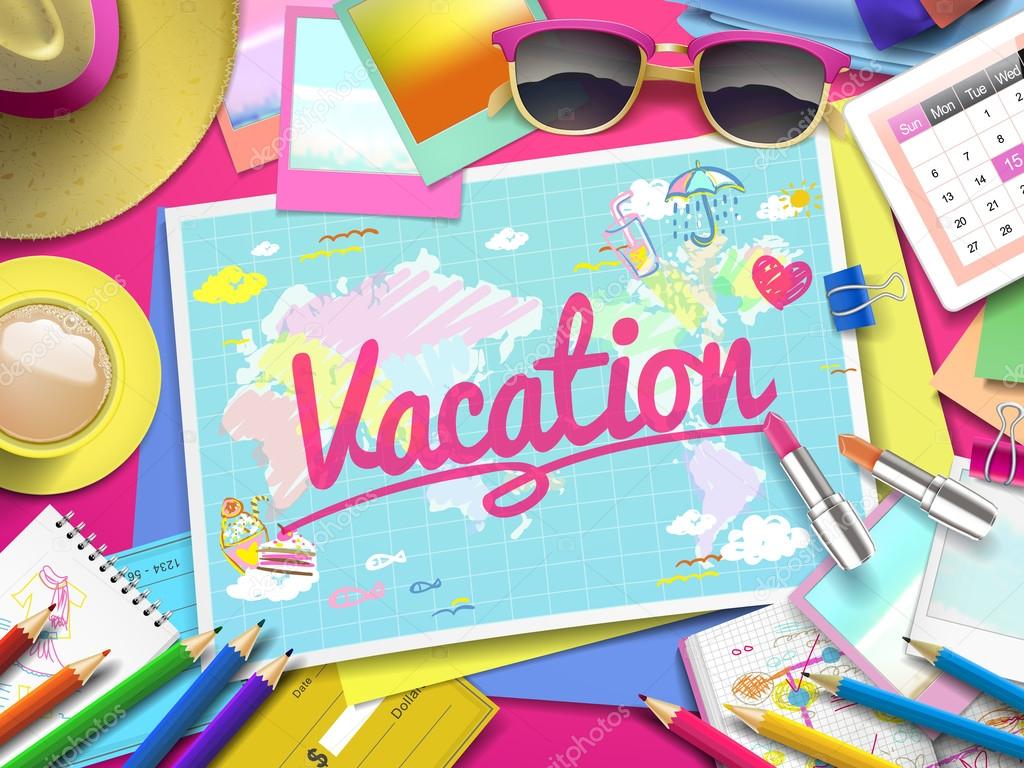 Vacation on map