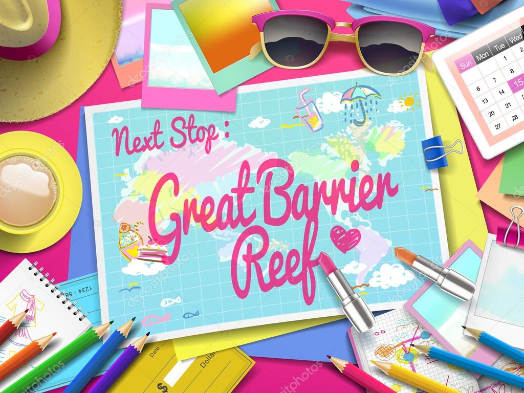 Great Barrier Reef on map