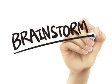 el ile yazılmış beyin fırtınası