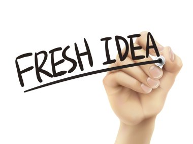 taze fikir elle yazılmış