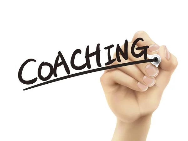 Servicio de coaching escrito a mano — Archivo Imágenes Vectoriales