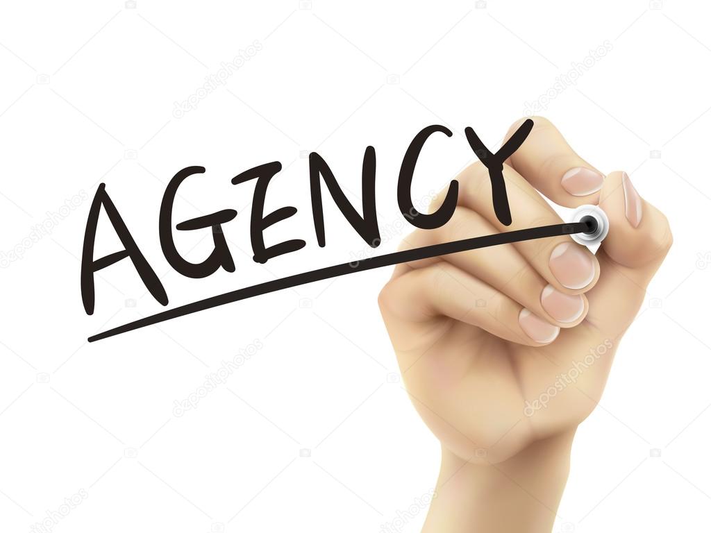 Agency written by hand